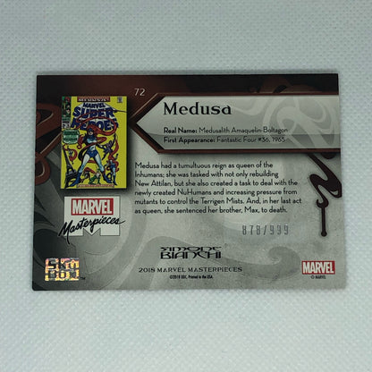メデューサ 2018 Marvel Masterpieces ベースカード #72 999枚限定