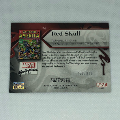 レッドスカル 2018 Marvel Masterpieces ベースカード #74 999枚限定