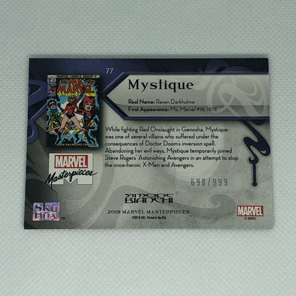 ミスティーク 2018 Marvel Masterpieces ベースカード #77 999枚限定