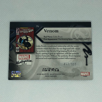 ヴェノム 2018 Marvel Masterpieces ベースカード #78 999枚限定