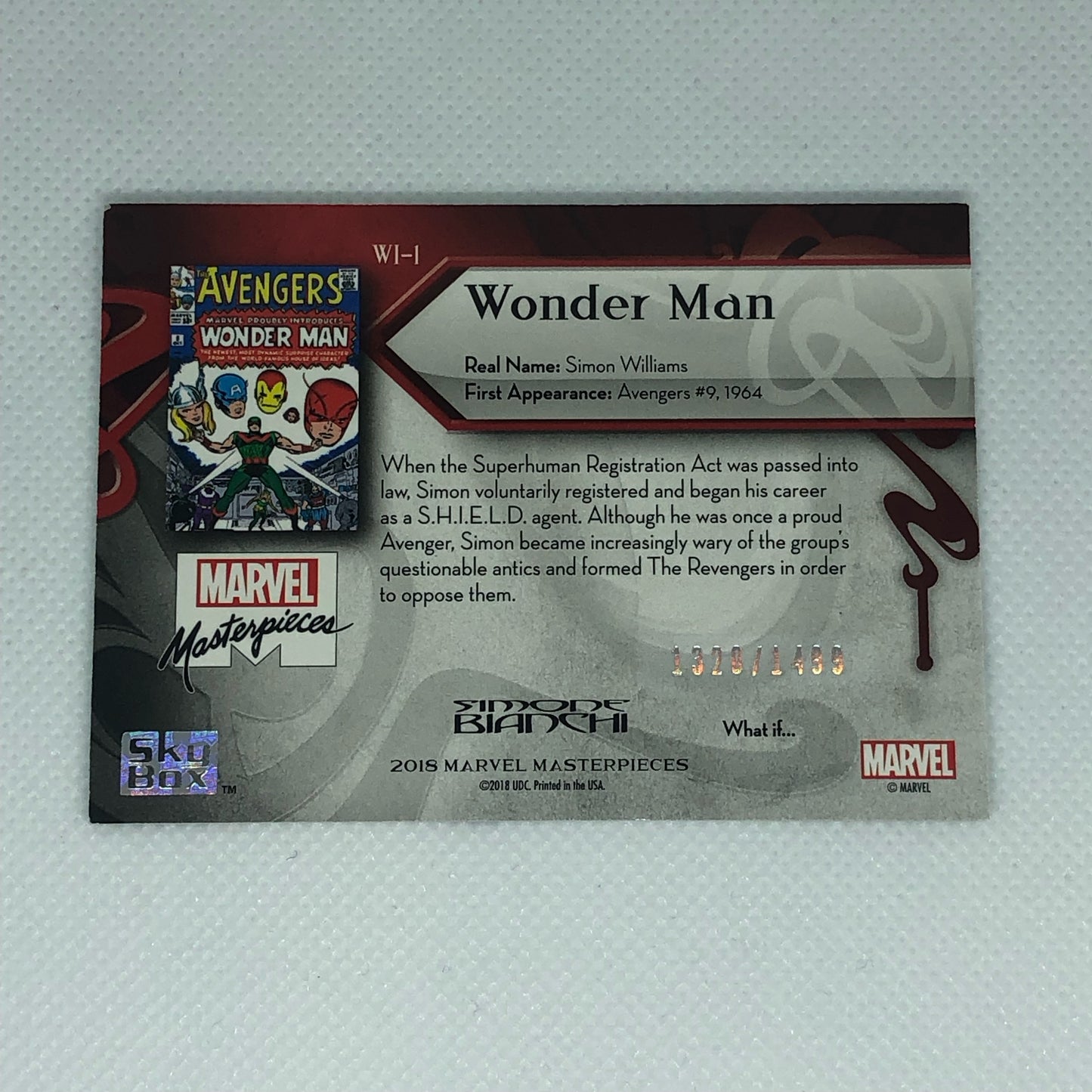 ワンダーマン 2018 Marvel Masterpieces What If #WI-1 1499枚限定