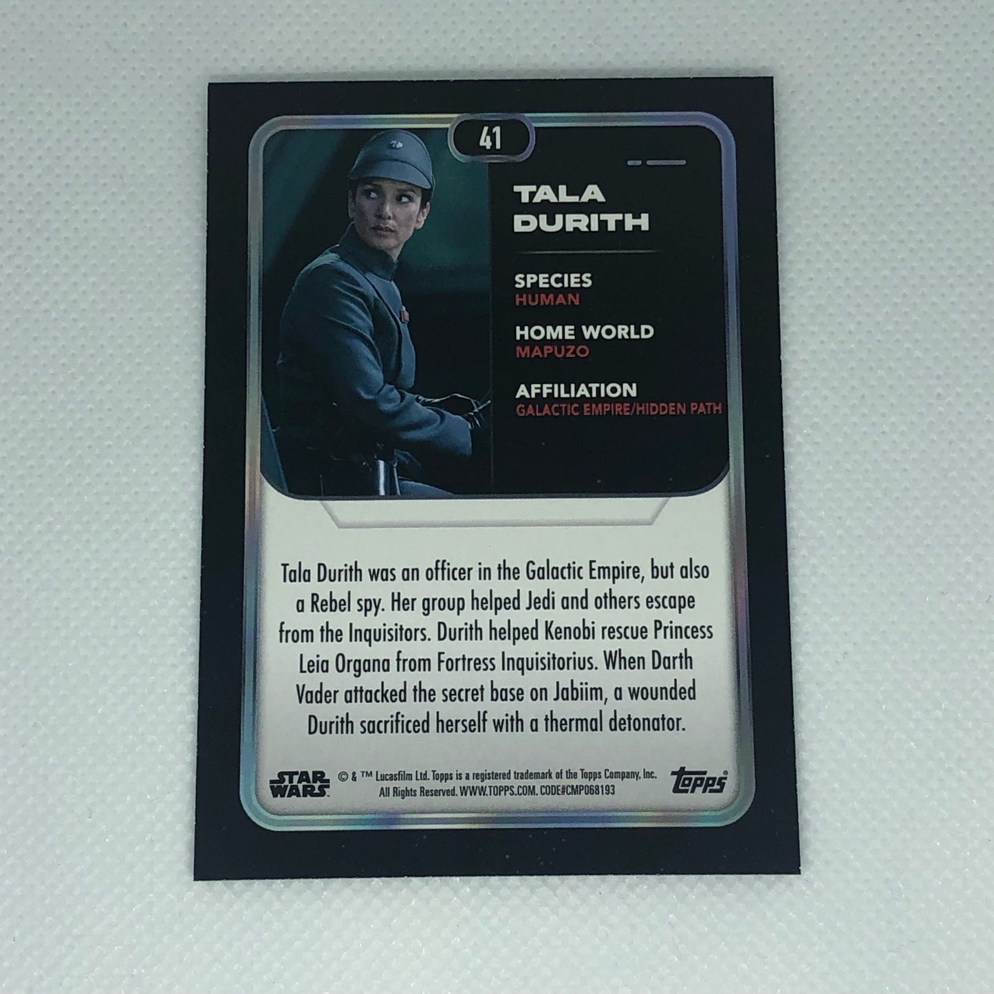 ターラ・デュリス 2023 Topps Star Wars ベースカード #41