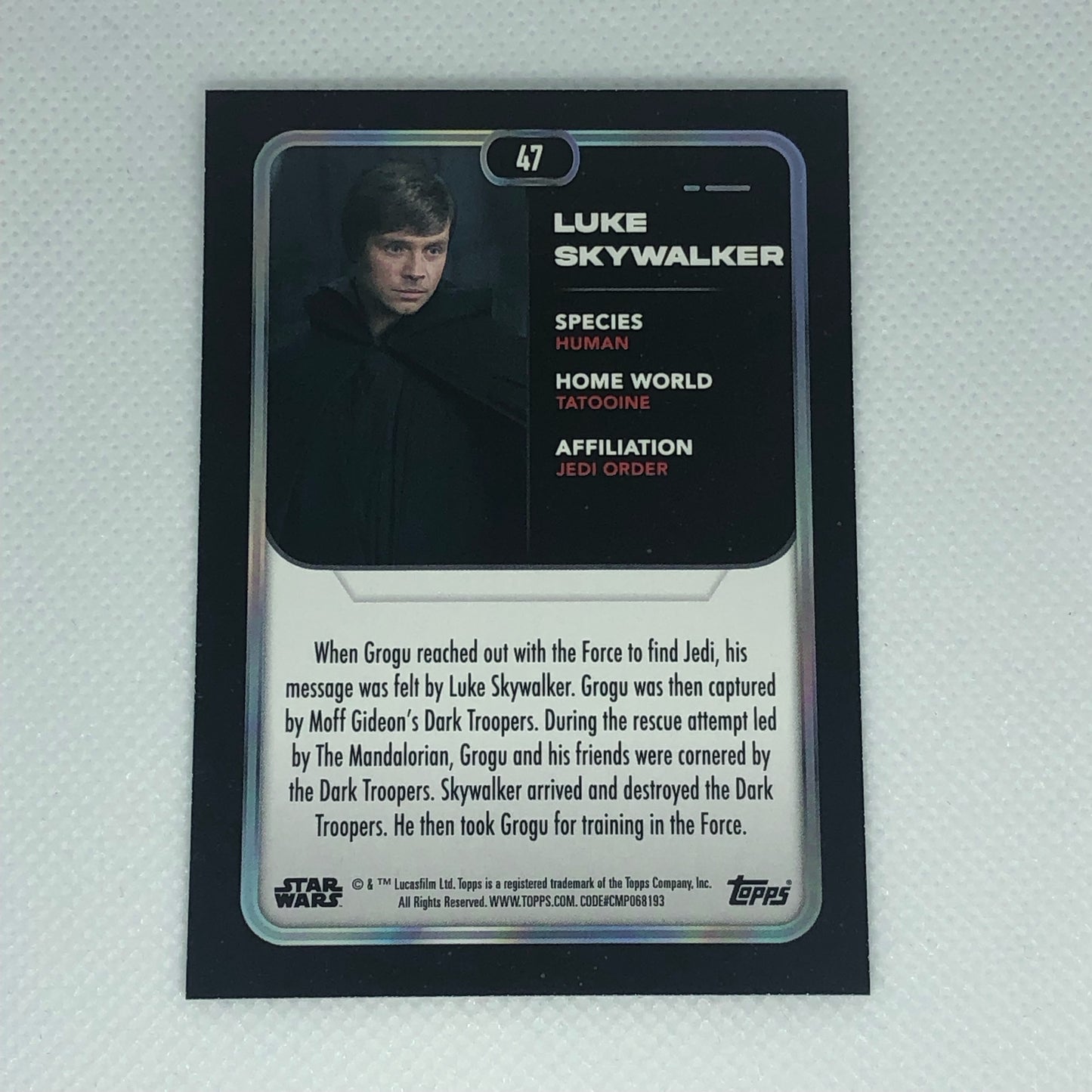 ルーク・スカイウォーカー 2023 Topps Star Wars ベースカード #47