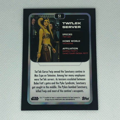 トワイレック・サーバー 2023 Topps Star Wars ベースカード #51
