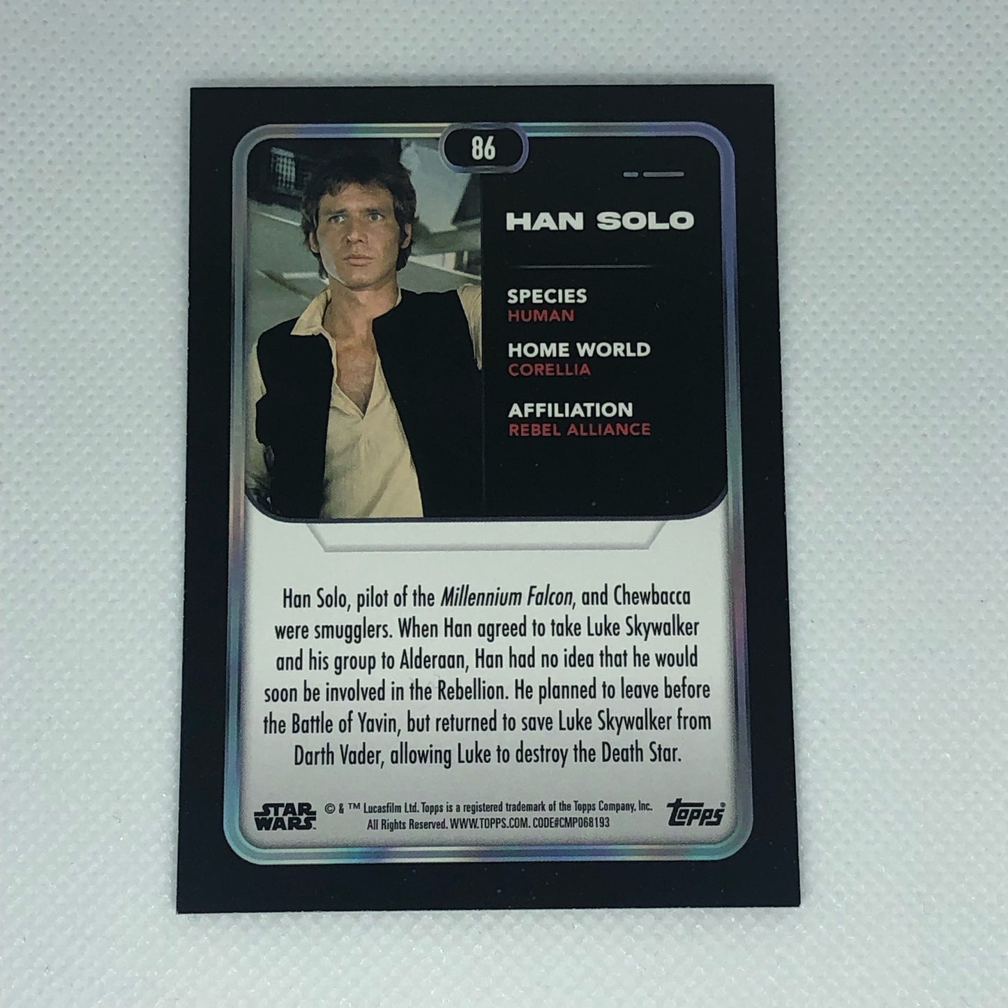 ハン・ソロ 2023 Topps Star Wars ベースカード #86