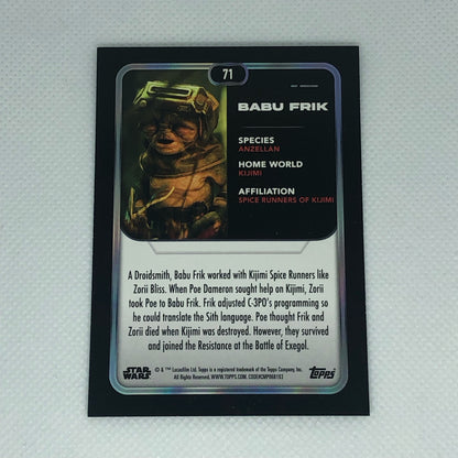 バブ・フリック 2023 Topps Star Wars ベースカード #71