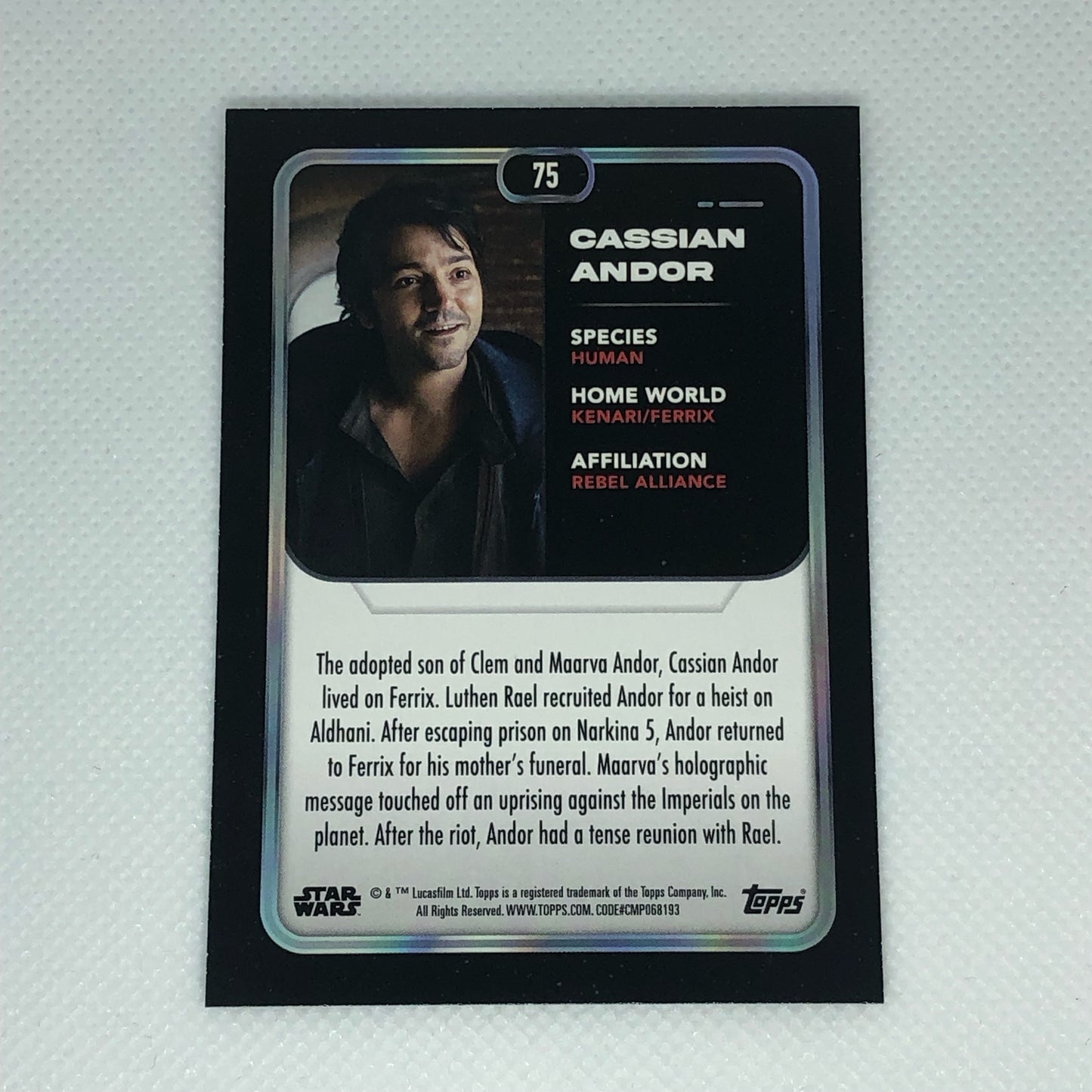 キャシアン・アンドー 2023 Topps Star Wars ベースカード #75