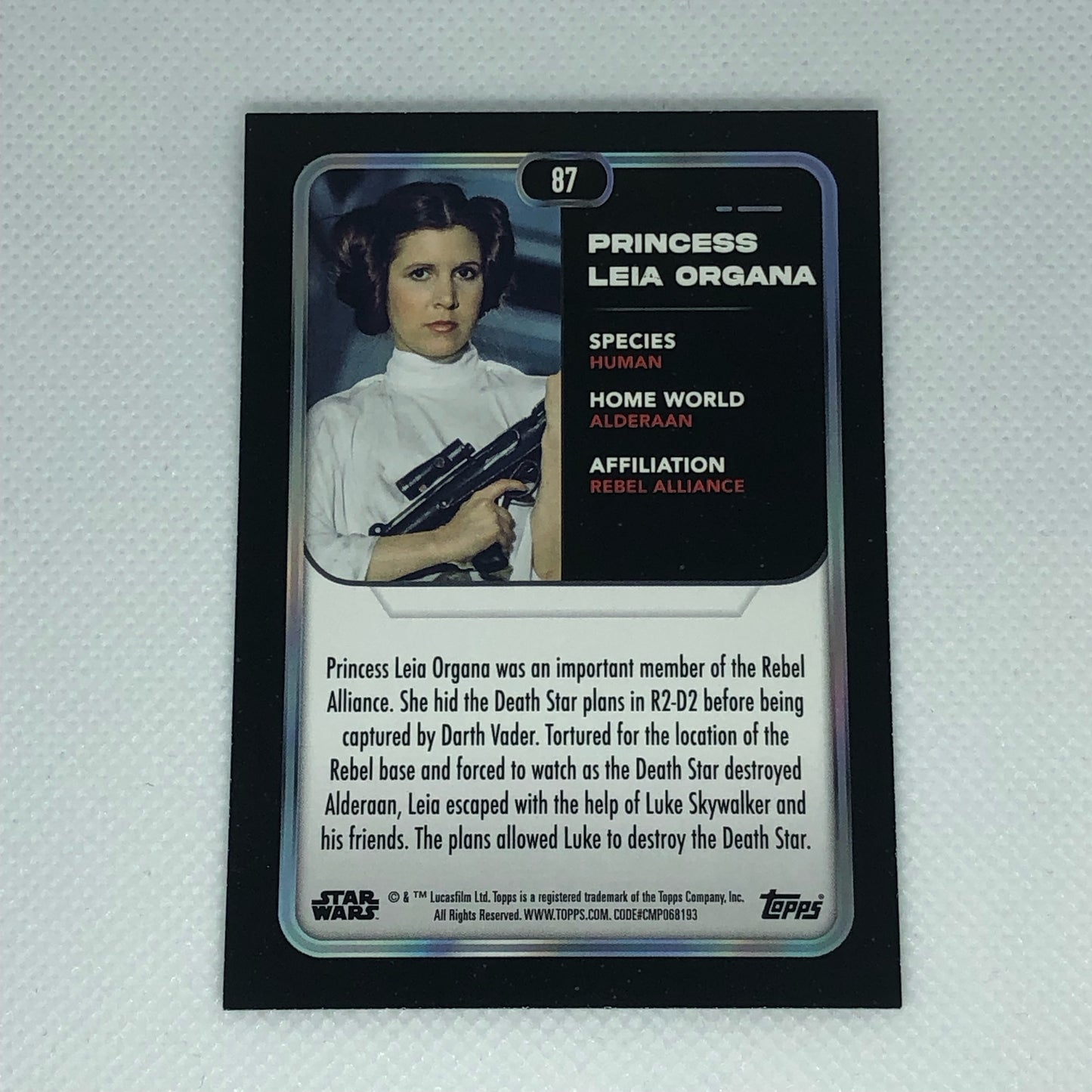 プリンセス・レイア・オーガナ 2023 Topps Star Wars ベースカード #87
