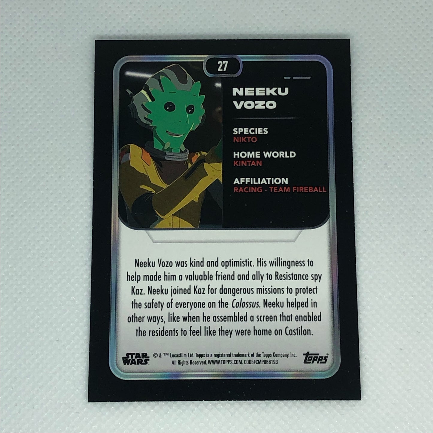 ニーク・ヴォゾ 2023 Topps Star Wars ベースカード #27