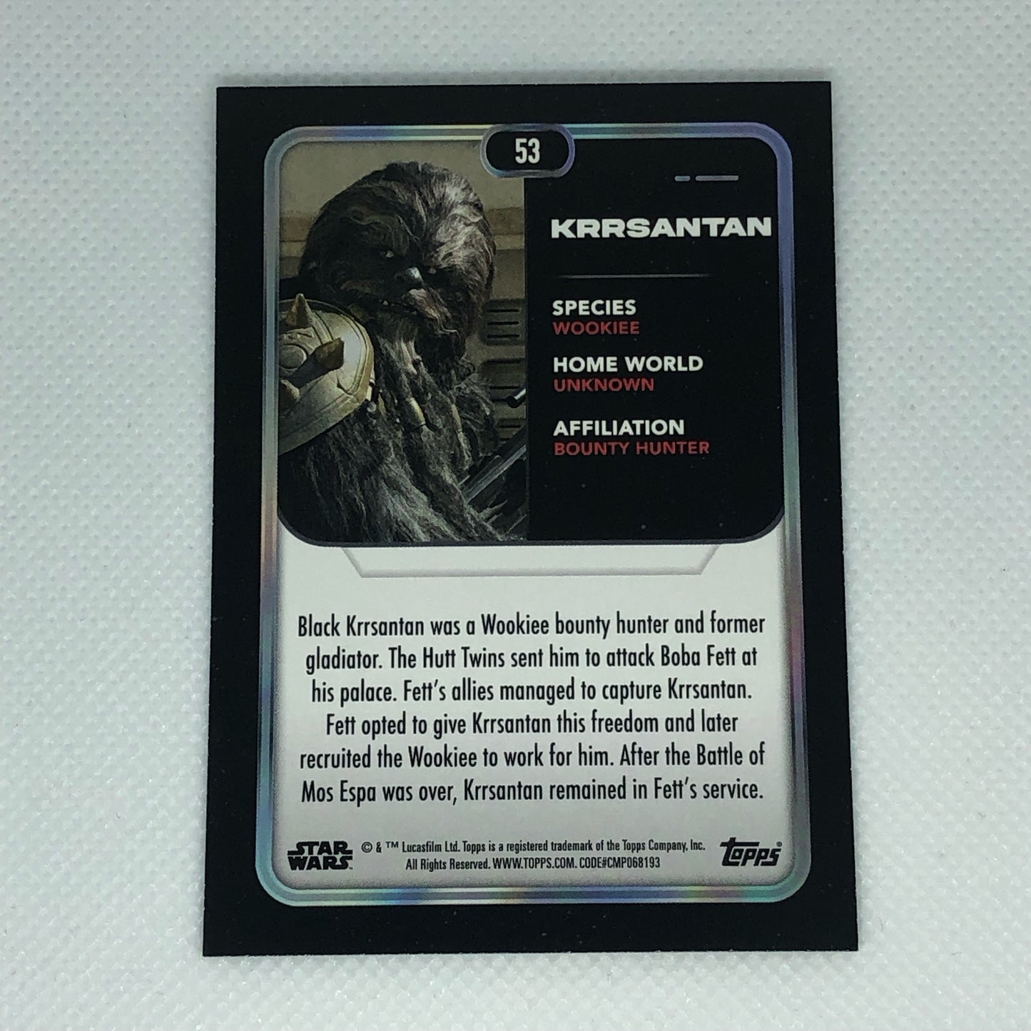 クルルサンタン 2023 Topps Star Wars ベースカード #53