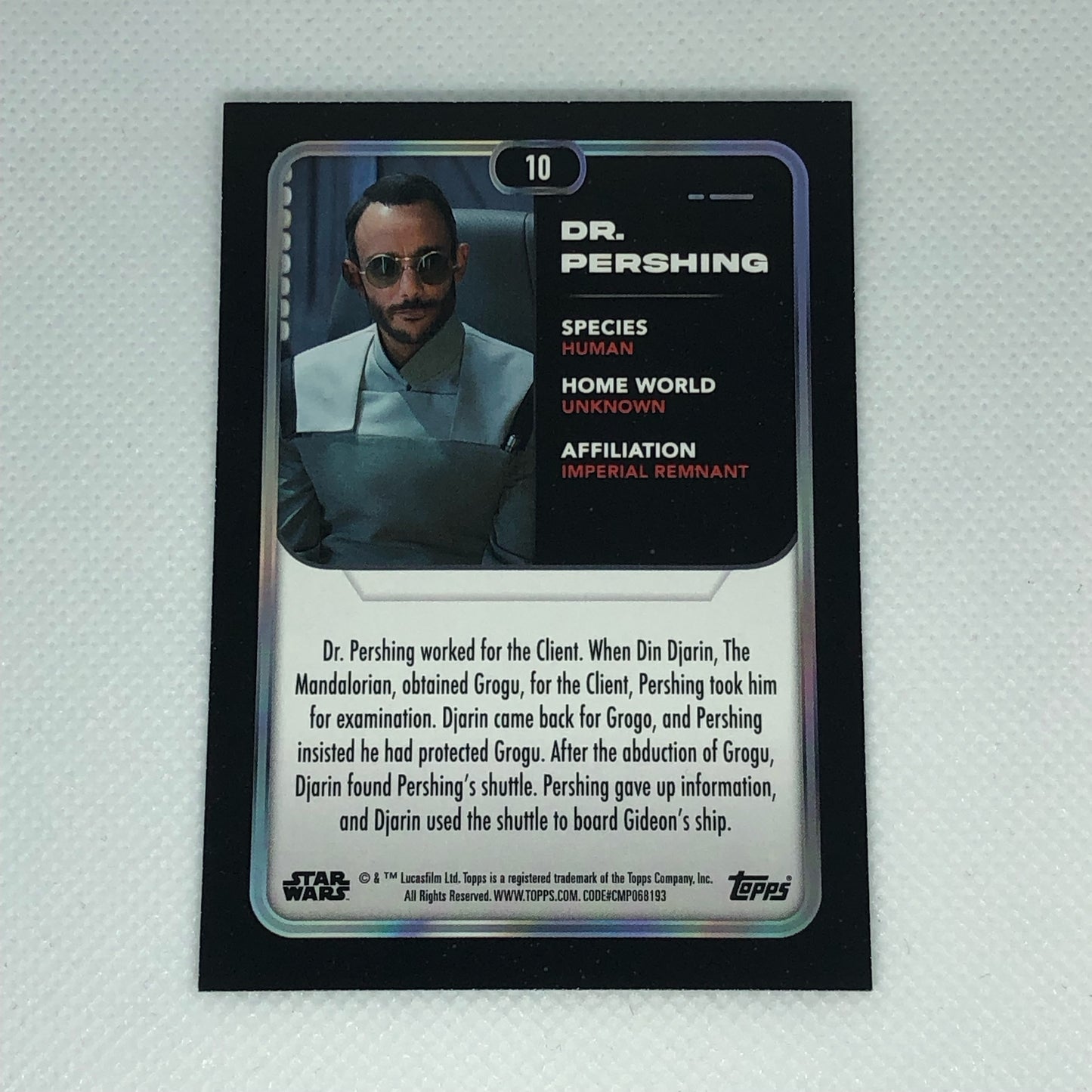 ドクター・パーシング 2023 Topps Star Wars ベースカード #10