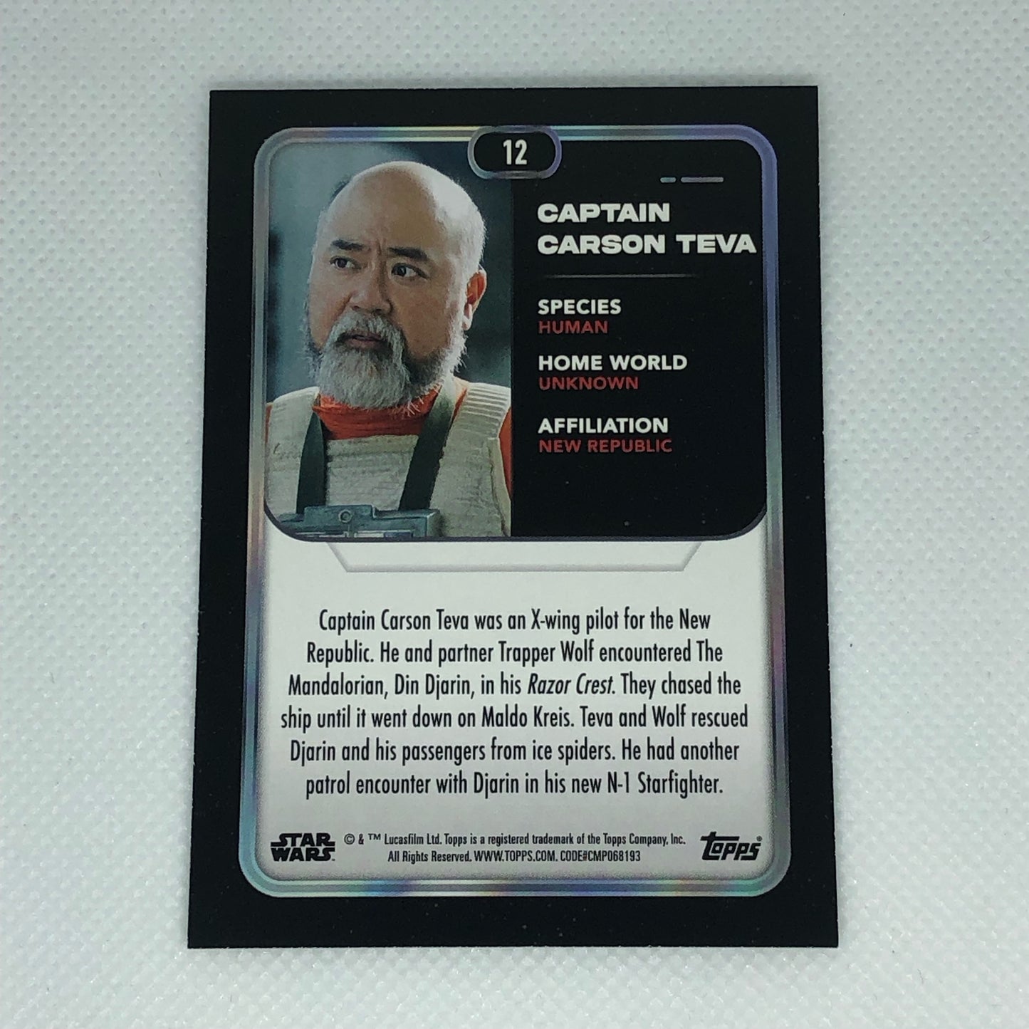 カーソン・テヴァ 2023 Topps Star Wars ベースカード #12