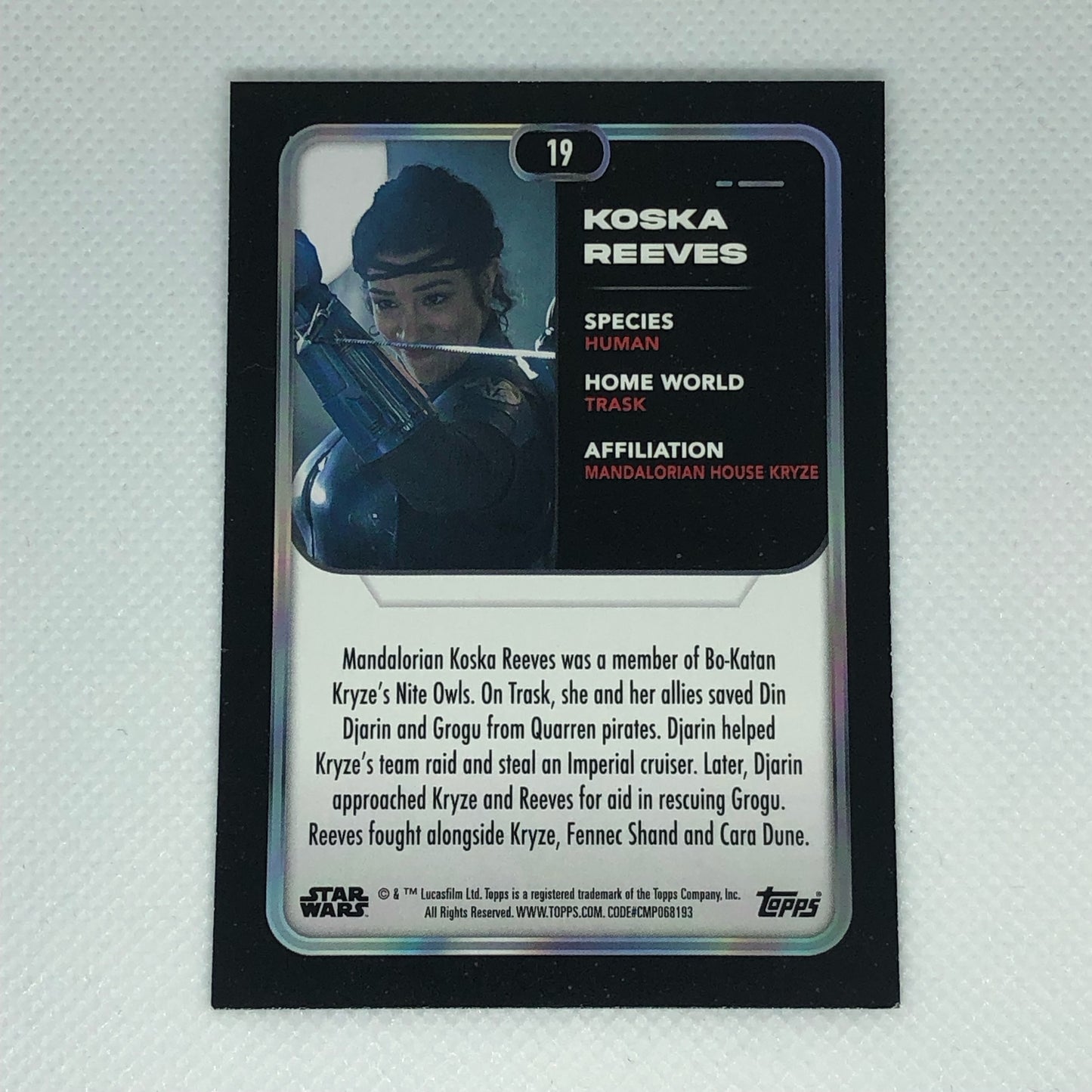 コスカ・リーヴス 2023 Topps Star Wars ベースカード #19