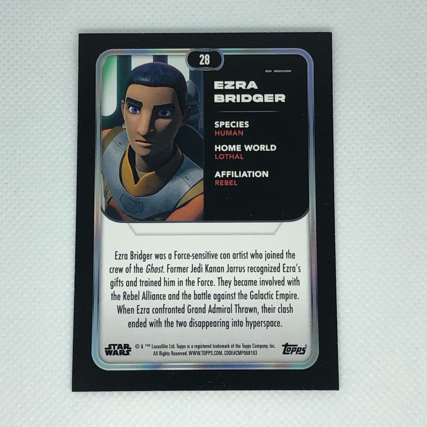 エズラ・ブリッジャー 2023 Topps Star Wars ベースカード #28