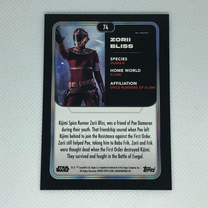 ゾーリ・ブリス 2023 Topps Star Wars ベースカード #74