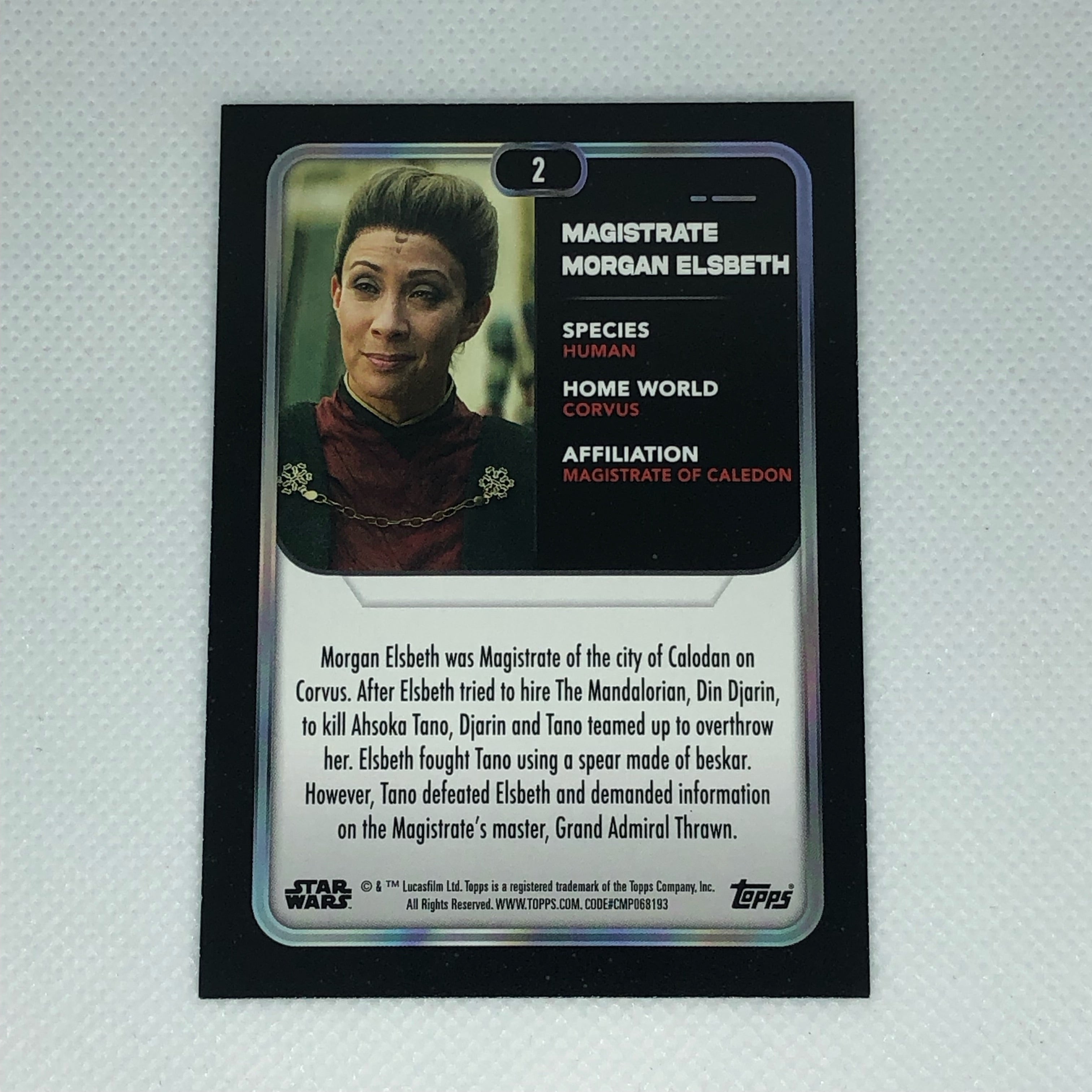 モーガン・エルズベス 2023 Topps Star Wars ベースカード #2 – カード