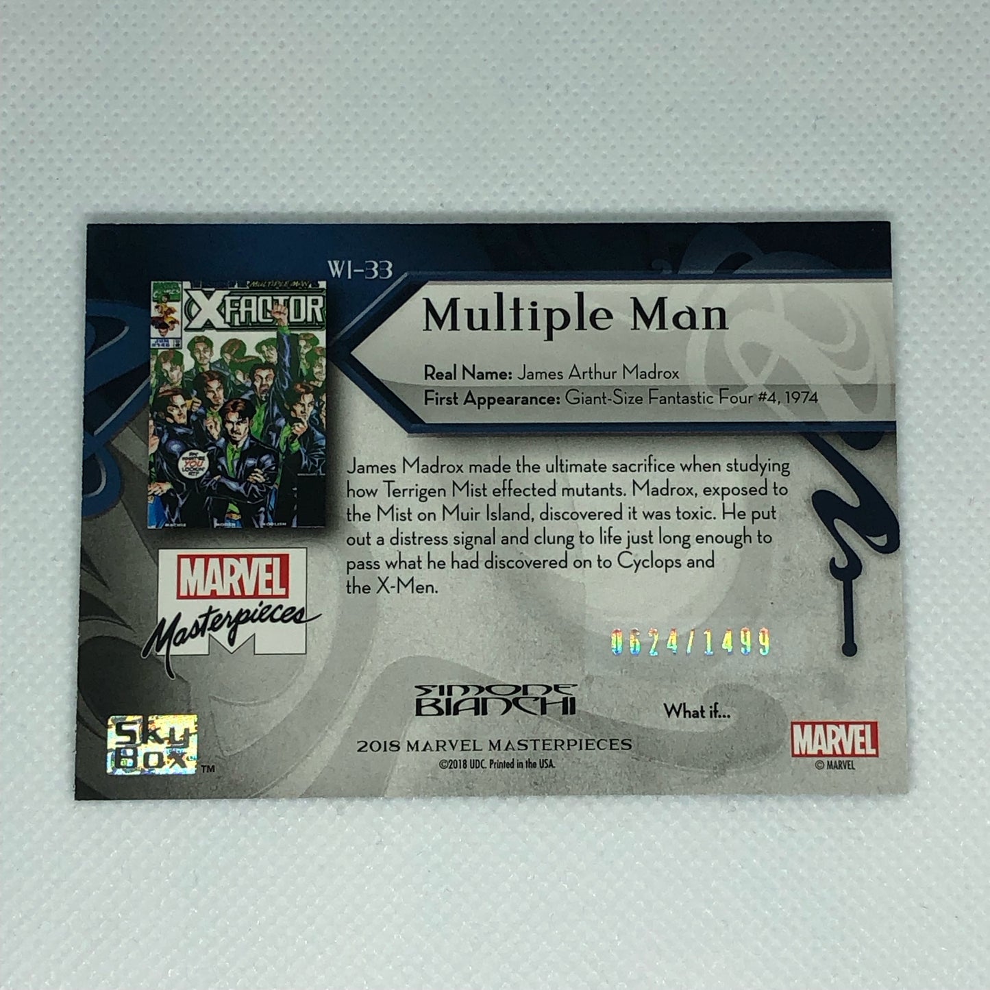 マルチプルマン 2018 Marvel Masterpieces What If #WI-33 1499枚限定