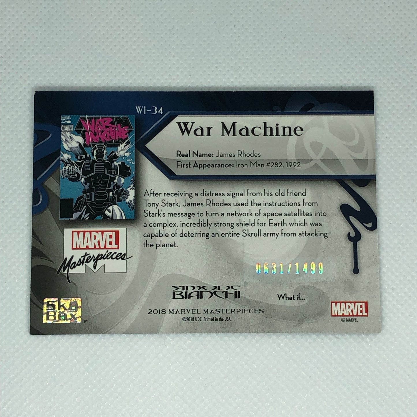 ウォーマシン 2018 Marvel Masterpieces What If #WI-34 1499枚限定