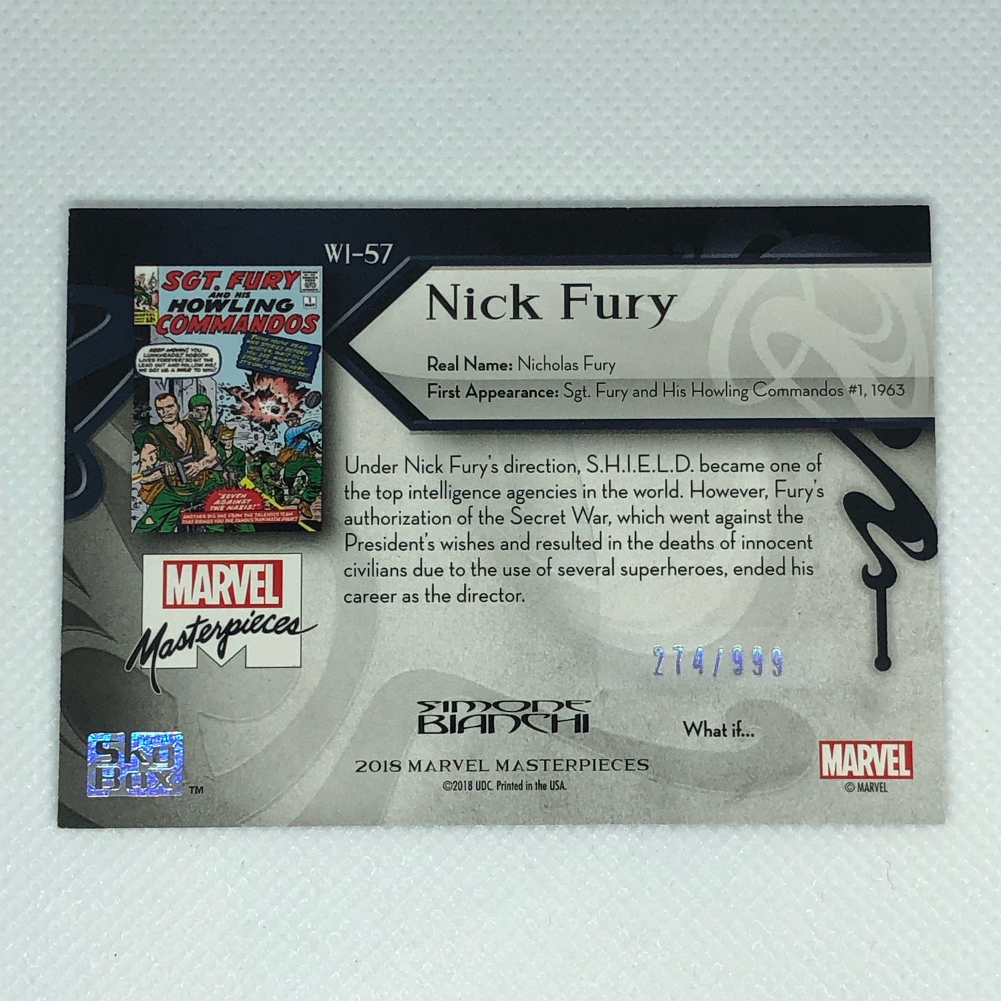ニック・フューリー 2018 Marvel Masterpieces What If #WI-57 999枚限定