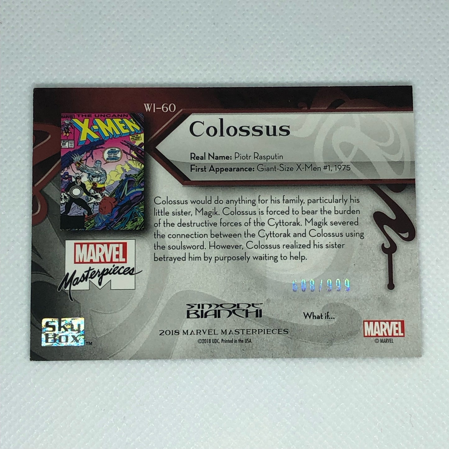 コロッサス 2018 Marvel Masterpieces What If #WI-60 999枚限定