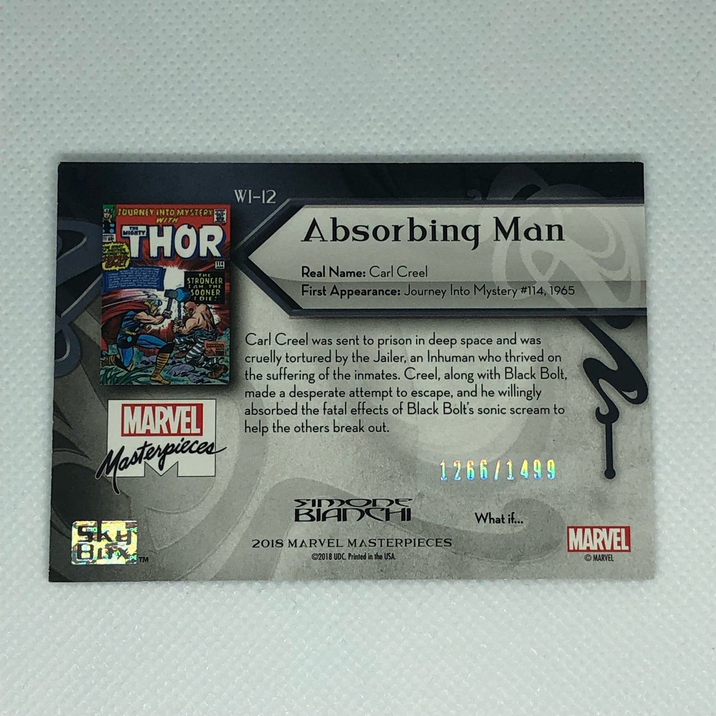 アブソービング・マン 2018 Marvel Masterpieces What If #WI-12 1499枚限定