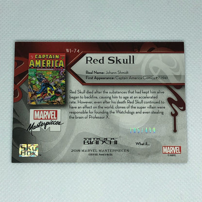 レッドスカル 2018 Marvel Masterpieces What If #WI-74 499枚限定