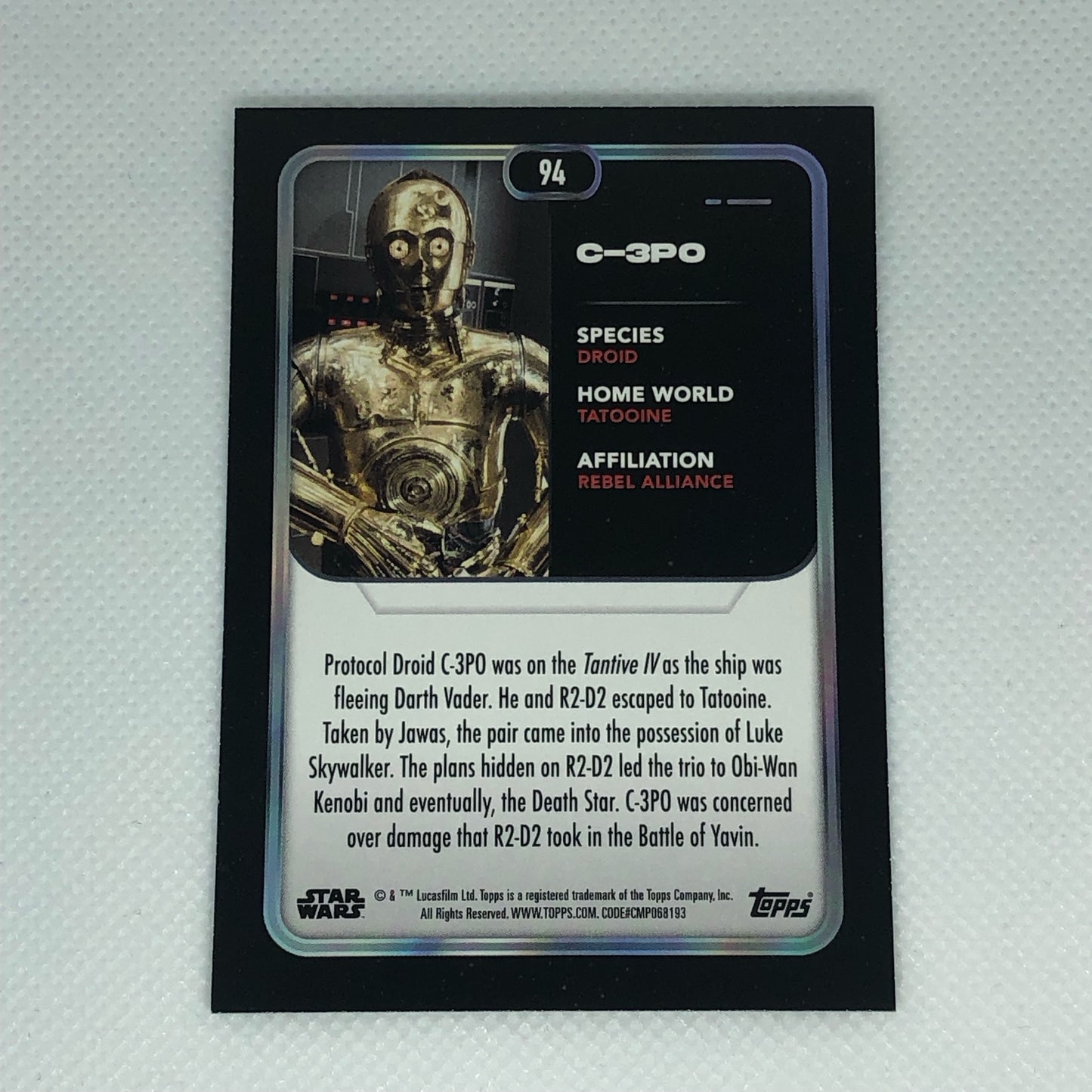 C-3PO 2023 Topps Star Wars ベースカード #94